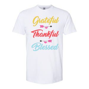 Grateful Thankful Blessed Softstyle CVC T-Shirt