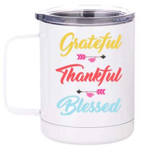 Grateful Thankful Blessed 12 oz Stainless Steel Tumbler Cup