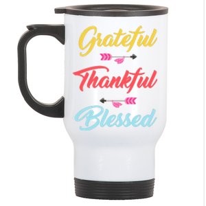 Grateful Thankful Blessed Stainless Steel Travel Mug