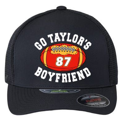 Go TaylorS Boyfriend I Just Here For Travis Flexfit Unipanel Trucker Cap