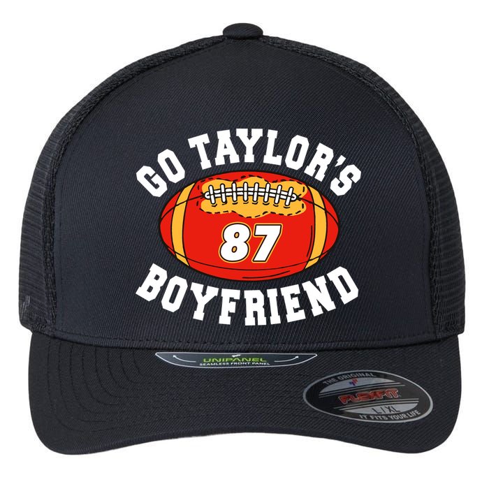 Go TaylorS Boyfriend I Just Here For Travis Flexfit Unipanel Trucker Cap