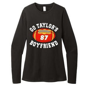 Go TaylorS Boyfriend I Just Here For Travis Womens CVC Long Sleeve Shirt