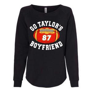 Go TaylorS Boyfriend I Just Here For Travis Womens California Wash Sweatshirt