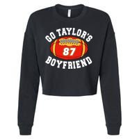Go TaylorS Boyfriend I Just Here For Travis Cropped Pullover Crew