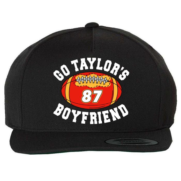 Go TaylorS Boyfriend I Just Here For Travis Wool Snapback Cap