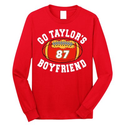 Go TaylorS Boyfriend I Just Here For Travis Long Sleeve Shirt