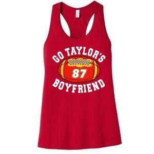 Go TaylorS Boyfriend I Just Here For Travis Women's Racerback Tank