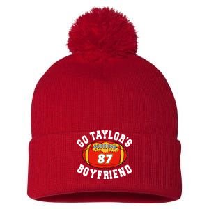 Go TaylorS Boyfriend I Just Here For Travis Pom Pom 12in Knit Beanie