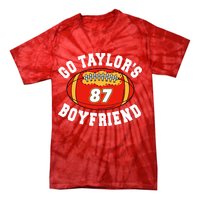Go TaylorS Boyfriend I Just Here For Travis Tie-Dye T-Shirt