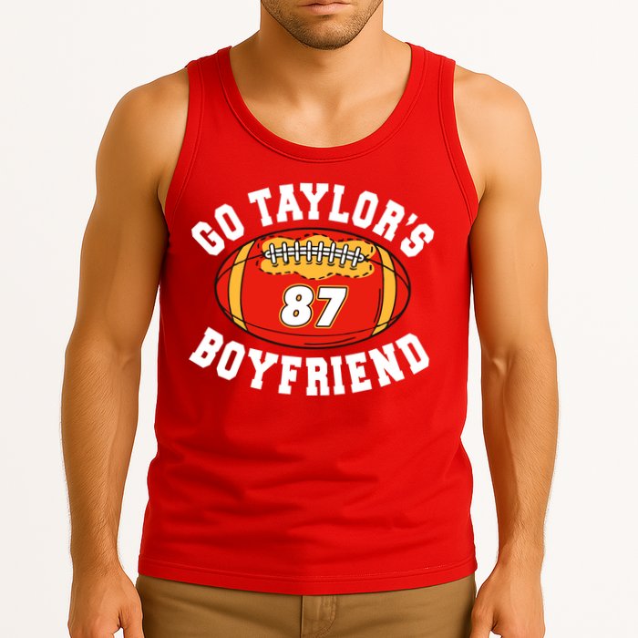 Go TaylorS Boyfriend I Just Here For Travis Tank Top