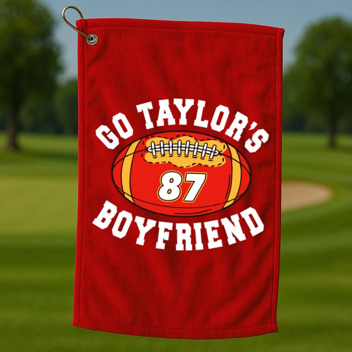 Go TaylorS Boyfriend I Just Here For Travis Golf Towel
