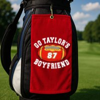 Go TaylorS Boyfriend I Just Here For Travis Golf Towel