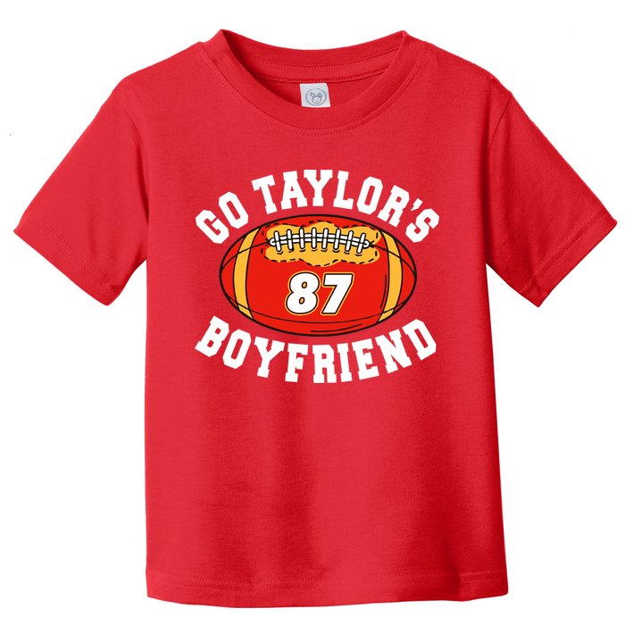 Go TaylorS Boyfriend I Just Here For Travis Toddler T-Shirt