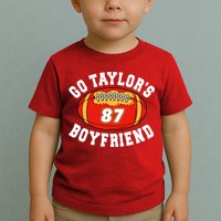 Go TaylorS Boyfriend I Just Here For Travis Toddler T-Shirt