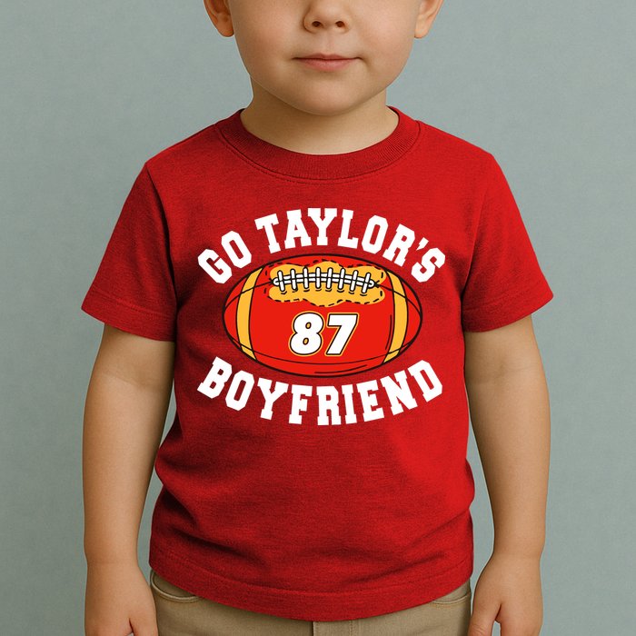 Go TaylorS Boyfriend I Just Here For Travis Toddler T-Shirt