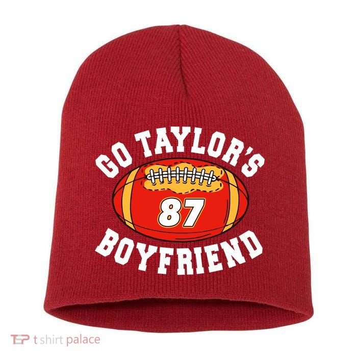 Go TaylorS Boyfriend I Just Here For Travis Short Acrylic Beanie