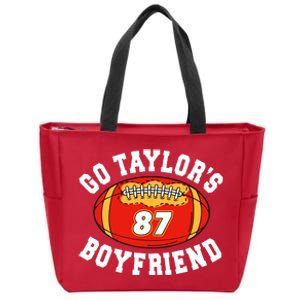 Go TaylorS Boyfriend I Just Here For Travis Zip Tote Bag