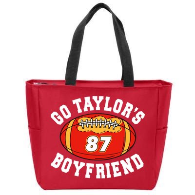 Go TaylorS Boyfriend I Just Here For Travis Zip Tote Bag