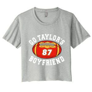 Go TaylorS Boyfriend I Just Here For Travis Women's Crop Top Tee