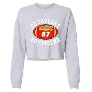 Go TaylorS Boyfriend I Just Here For Travis Cropped Pullover Crew