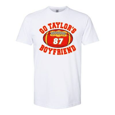 Go TaylorS Boyfriend I Just Here For Kelce Softstyle® CVC T-Shirt