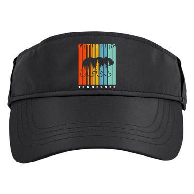 Gatlinburg Tennessee Bear Great Smoky Mountains Hiking Retro Gift Adult Drive Performance Visor