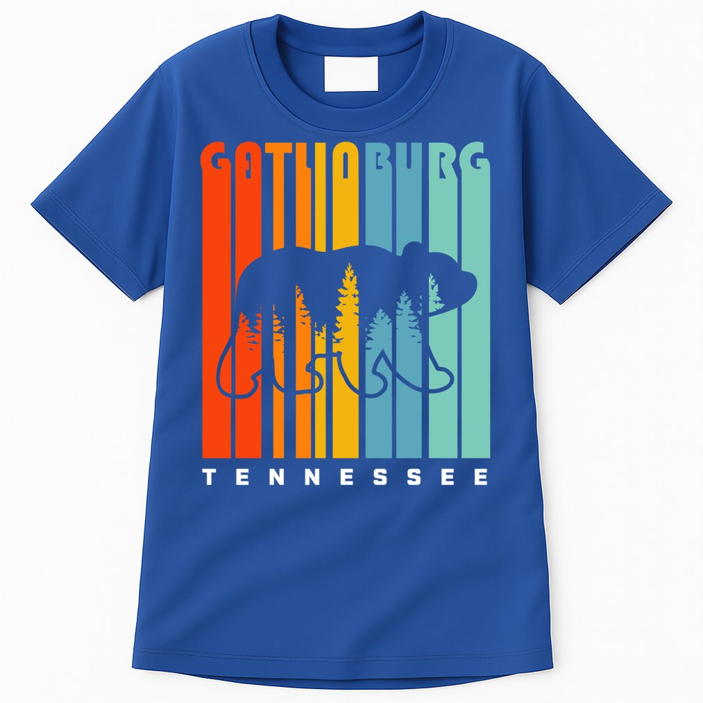 Gatlinburg Tennessee Bear Great Smoky Mountains Hiking Retro Gift Tall T-Shirt