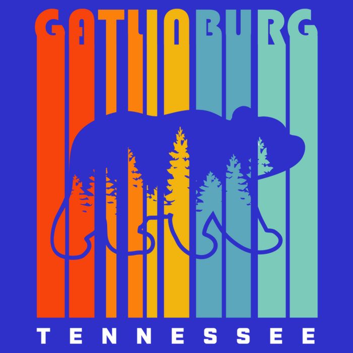 Gatlinburg Tennessee Bear Great Smoky Mountains Hiking Retro Gift Tall T-Shirt