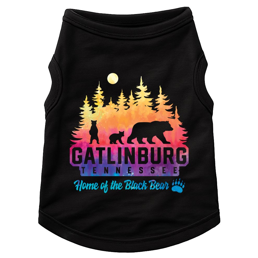Gatlinburg Tennessee Bear Great Smoky Mountains Tie Dye Gift Doggie Tank