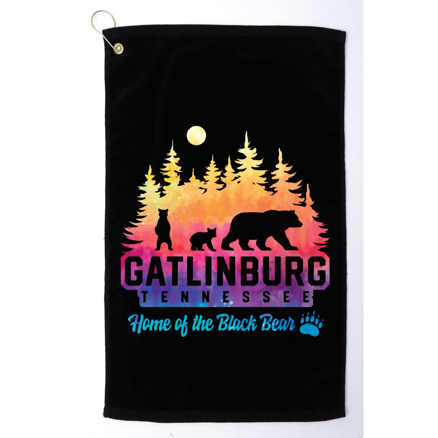 Gatlinburg Tennessee Bear Great Smoky Mountains Tie Dye Gift Golf Towel