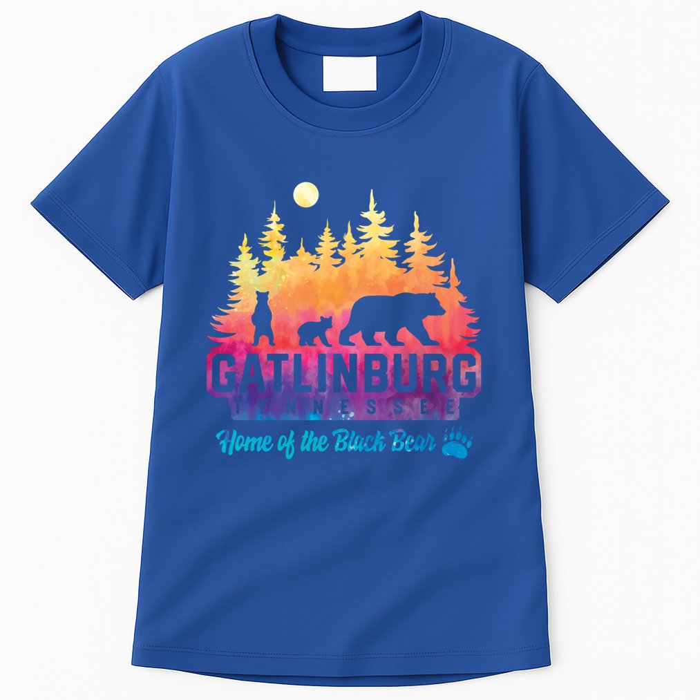 Gatlinburg Tennessee Bear Great Smoky Mountains Tie Dye Gift Tall T-Shirt