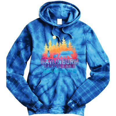 Gatlinburg Tennessee Bear Great Smoky Mountains Tie Dye Gift Tie Dye Hoodie