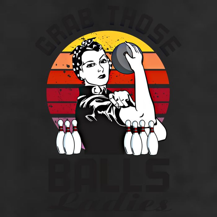 Grab Those Balls Ladies Bowling Retro Fun Bowling Cool Gift Adult Drive Performance Visor