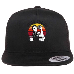 Grab Those Balls Ladies Bowling Retro Fun Bowling Cool Gift Flat Bill Trucker Hat