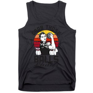 Grab Those Balls Ladies Bowling Retro Fun Bowling Cool Gift Tank Top