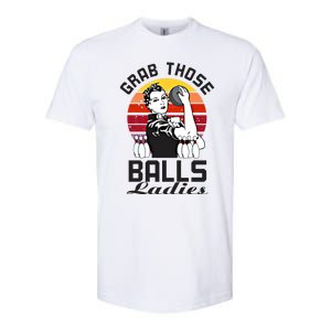 Grab Those Balls Ladies Bowling Retro Fun Bowling Cool Gift Softstyle CVC T-Shirt