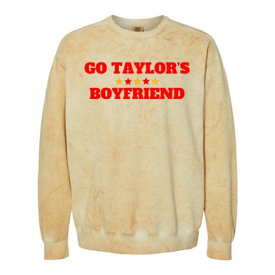 Go TaylorS Boyfriend Football Fan 87 Trending Design Colorblast Crewneck Sweatshirt