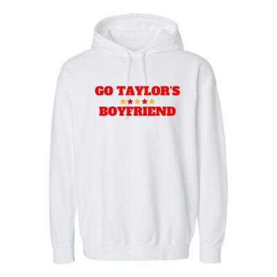 Go TaylorS Boyfriend Football Fan 87 Trending Design Garment-Dyed Fleece Hoodie