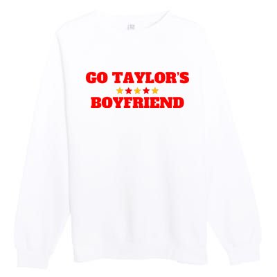 Go TaylorS Boyfriend Football Fan 87 Trending Design Premium Crewneck Sweatshirt