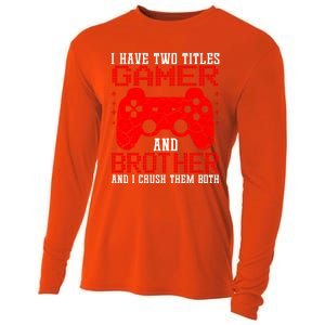 Gamers Tee Birthday Gift Ideas Funny Retro Gaming Brother Gift Cooling Performance Long Sleeve Crew