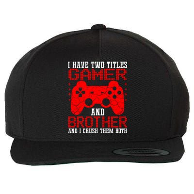 Gamers Tee Birthday Gift Ideas Funny Retro Gaming Brother Gift Wool Snapback Cap