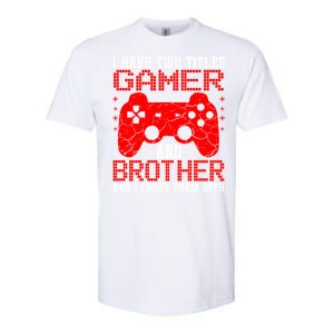 Gamers Tee Birthday Gift Ideas Funny Retro Gaming Brother Gift Softstyle CVC T-Shirt