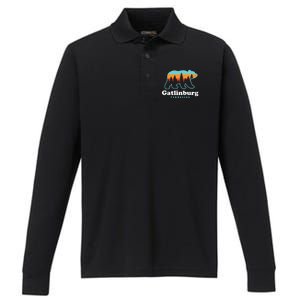 Gatlinburg Tennessee Bear Great Smoky Mountains Performance Long Sleeve Polo