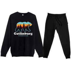 Gatlinburg Tennessee Bear Great Smoky Mountains Premium Crewneck Sweatsuit Set