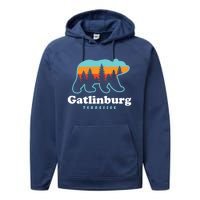 Gatlinburg Tennessee Bear Great Smoky Mountains Performance Fleece Hoodie