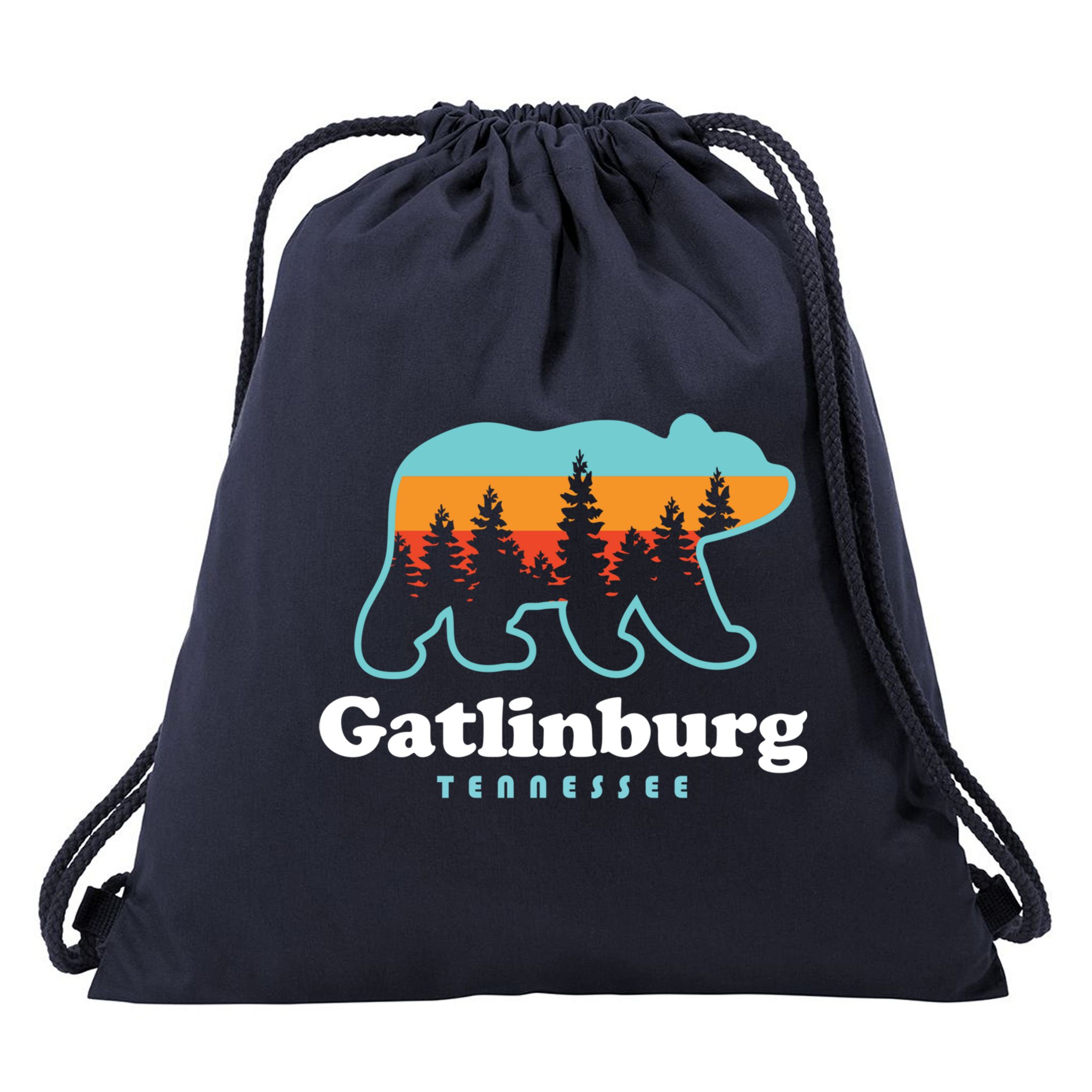 Gatlinburg Tennessee Bear Great Smoky Mountains Drawstring Bag