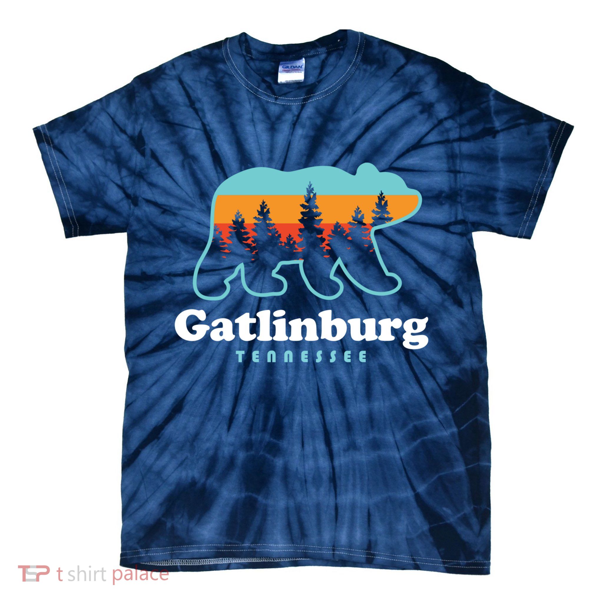 Gatlinburg Tennessee Bear Great Smoky Mountains Tie-Dye T-Shirt