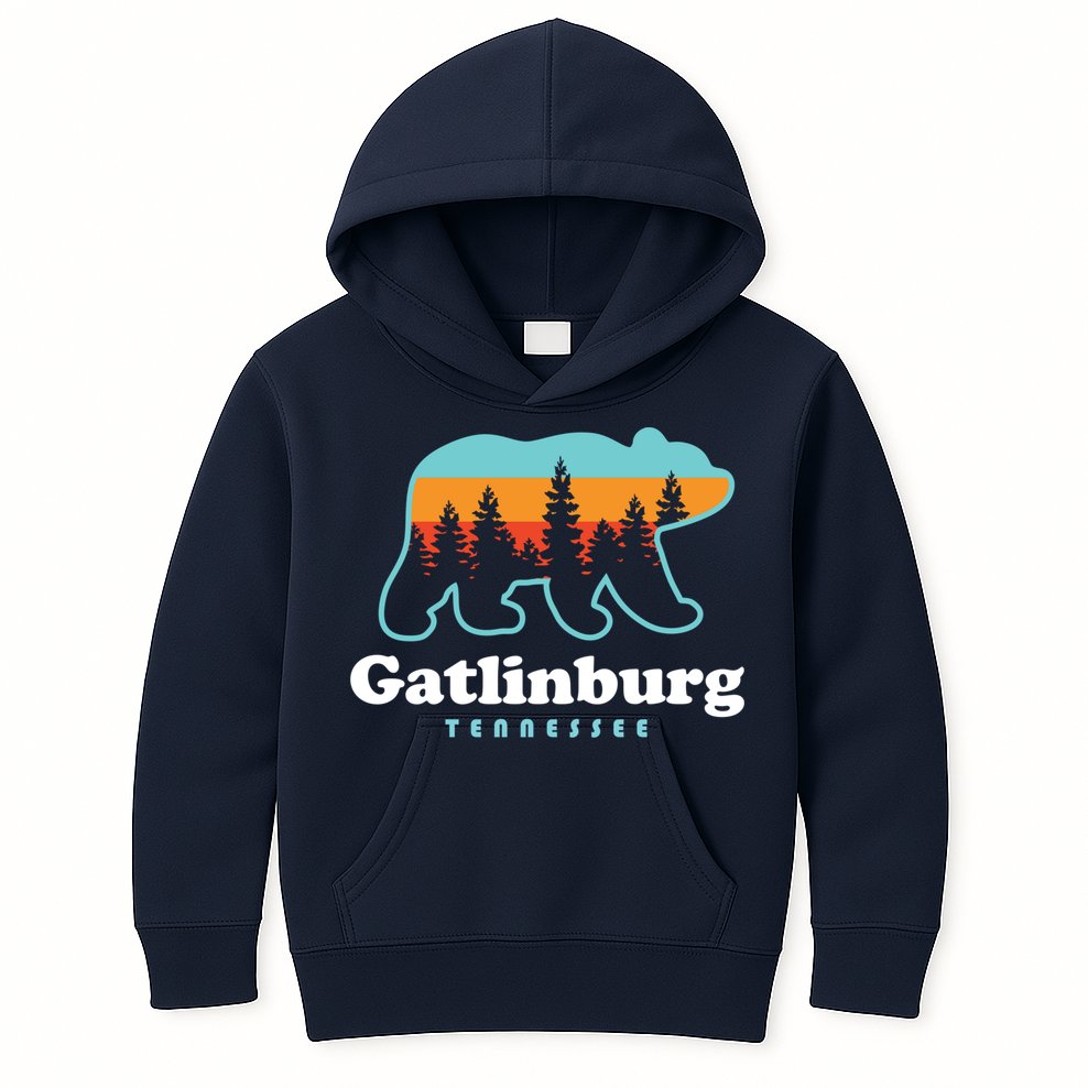 Gatlinburg Tennessee Bear Great Smoky Mountains Kids Hoodie
