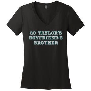 Go TaylorS BoyfriendS Brother Cute Women's V-Neck T-Shirt