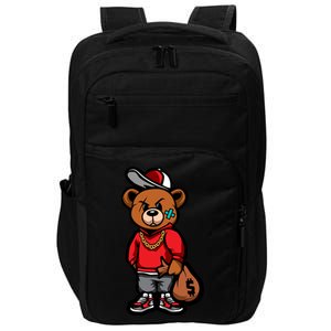 Gangster Teddy Bear Money Bags Good Chain Necklace Sneaker Impact Tech Backpack